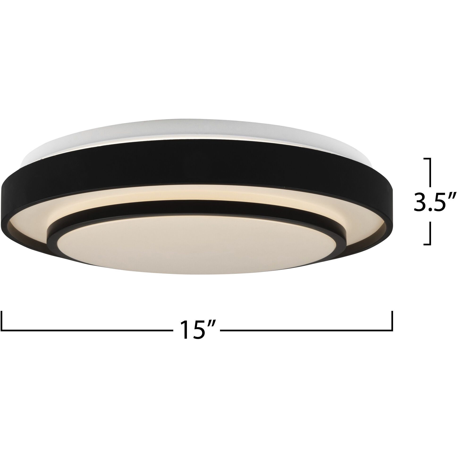 Aziza LED 15 inch Black Flush Mount Ceiling Light