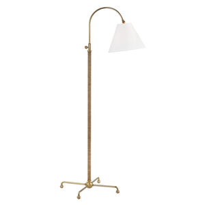 Curves No.1 62.25 inch 75.00 watt Aged Brass Floor Lamp Portable Light