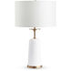 Judith 27.5 inch 150.00 watt Antique Brass and Matte Off-White Table Lamp Portable Light