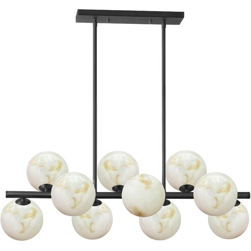 Giovanna LED 31 inch Matte Black Horizontal Pendant Ceiling Light