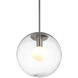 Quince LED 11.75 inch Satin Nickel Pendant Ceiling Light