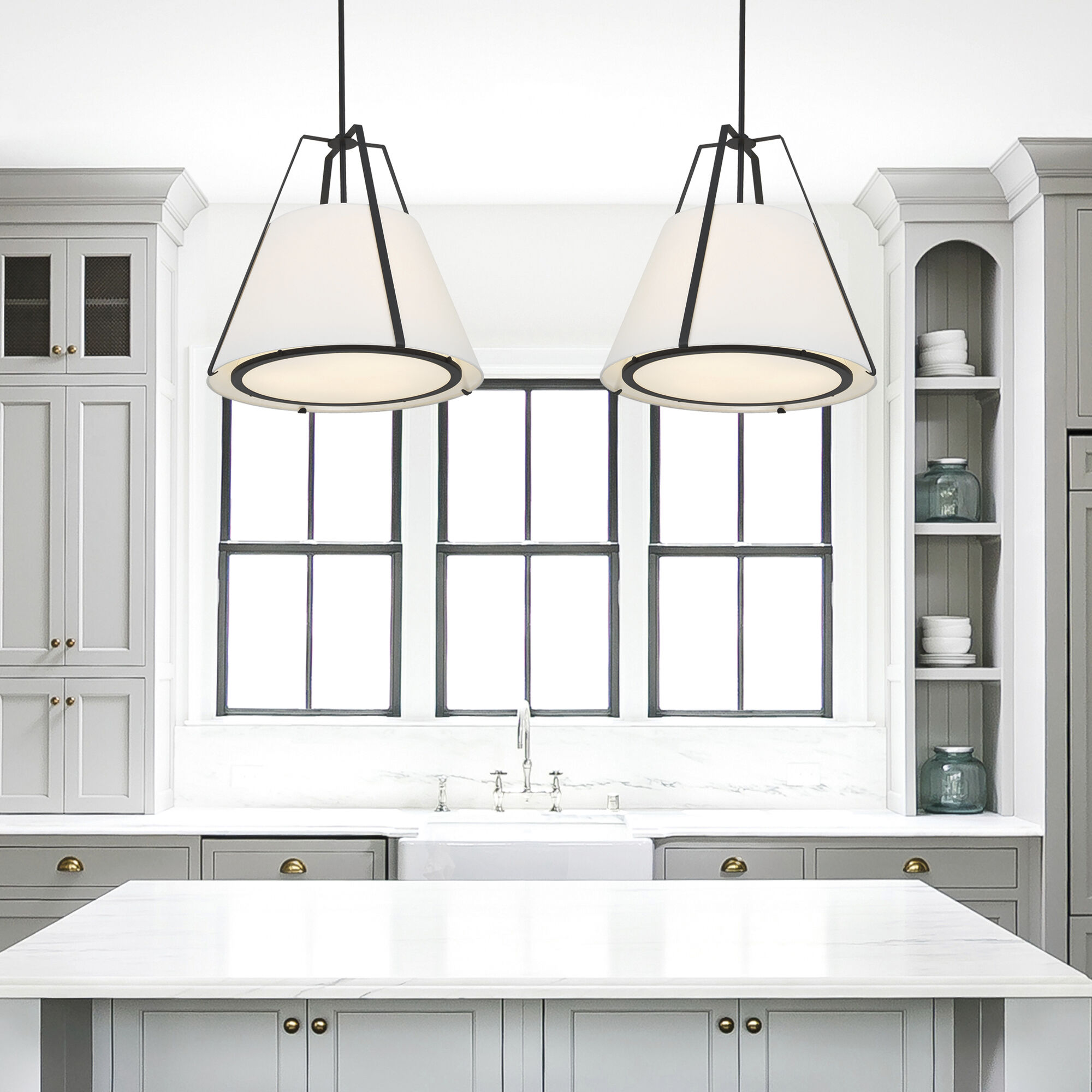 Fulton Pendant Ceiling Light in Black