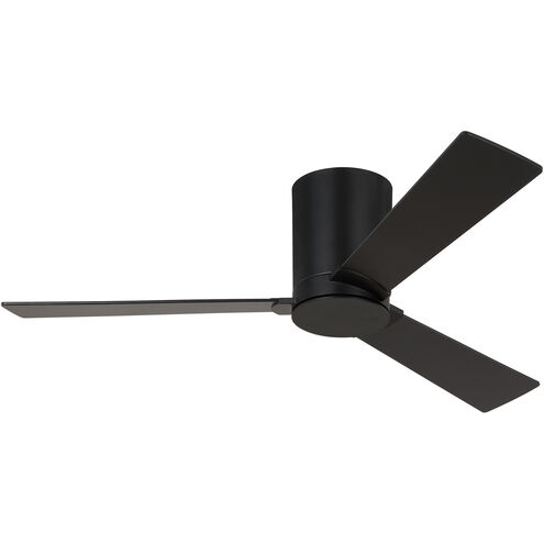 Rozzen 44 inch Midnight Black with Midnight Black/American Walnut Reversible Blades Indoor/Outdoor Ceiling Fan