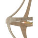 Ibiza 4 Light 28 inch Dark Contemporary Gold Leaf Chandelier Ceiling Light