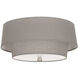 Decker 2 Light 17 inch Polished Nickel Flushmount Ceiling Light in Smoke Gray