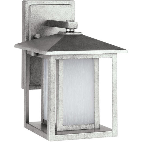 Hunnington LED 11 inch Weathered Pewter Outdoor Wall Lantern, Small