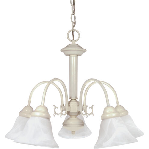 Ballerina 5 Light 24 inch Textured White Chandelier Ceiling Light