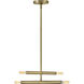 Millie LED 15.75 inch Lacquered Brass Pendant Ceiling Light, Semi-Flush Mount