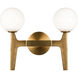 Scriben Wall Sconce Wall Light in Aged Gold Brass
