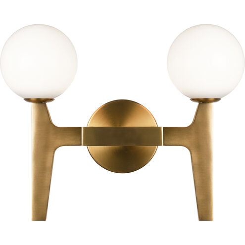 Scriben Wall Sconce Wall Light in Aged Gold Brass