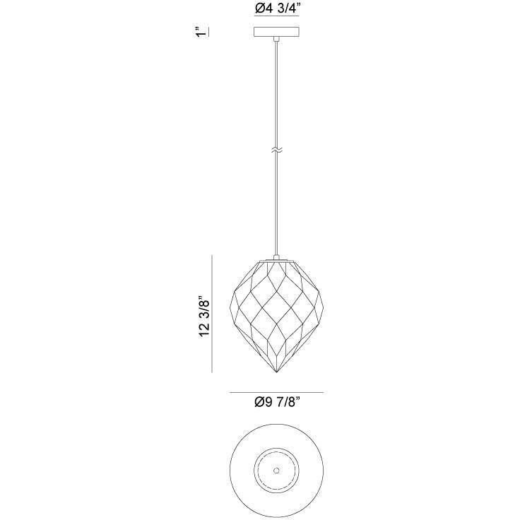 Gemma 1 Light 9.88 inch White Pendant Ceiling Light in Opal