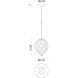 Gemma 1 Light 9.88 inch White Pendant Ceiling Light in Opal
