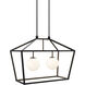 Denison 2 Light 36 inch Black Outdoor Linear Lantern Pendant
