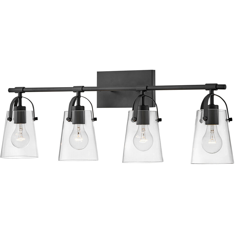 Foster 4 Light 31.75 inch Black Vanity Light Wall Light