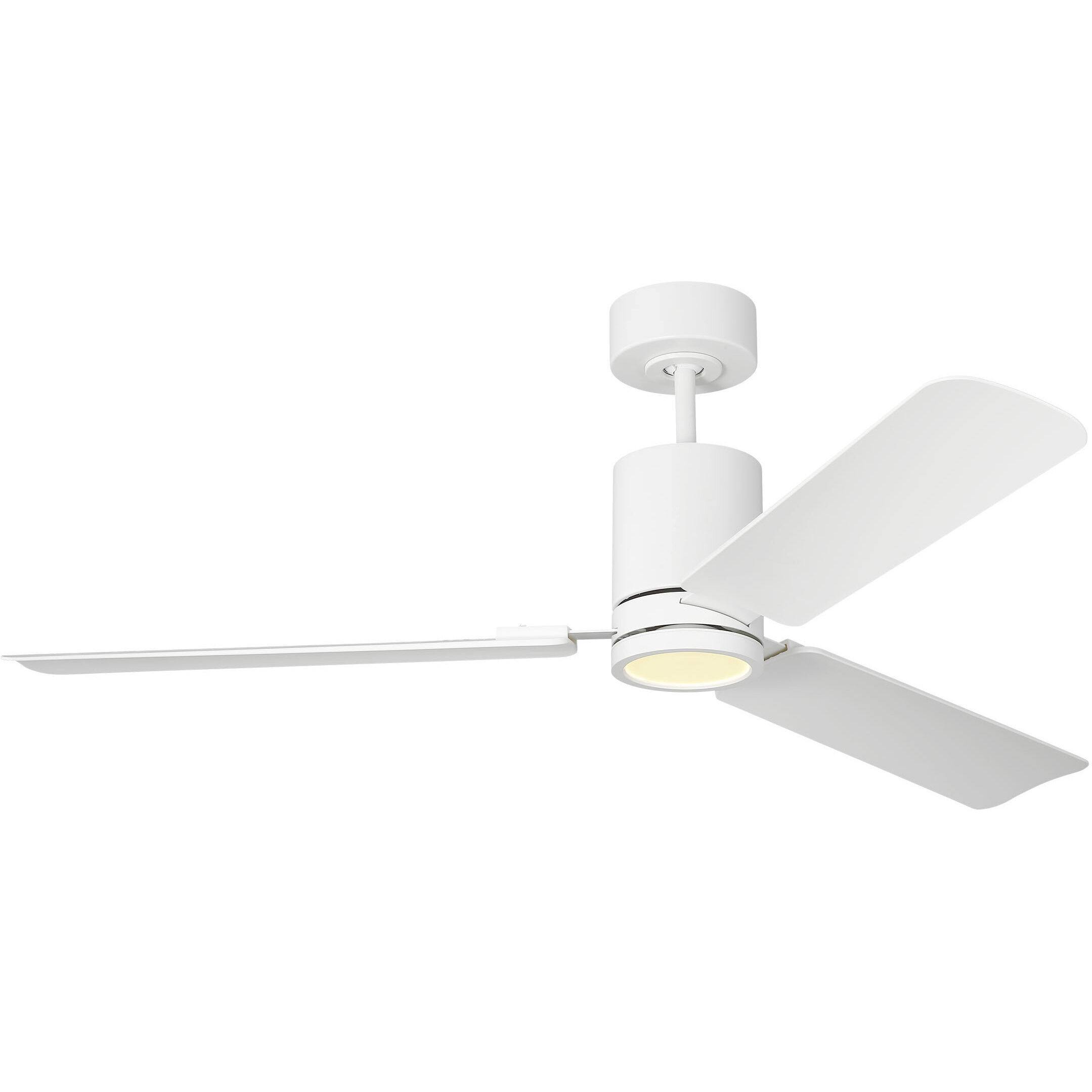 Cleancut 54 inch Matte White with Matte White ABS Blades Indoor/Outdoor Smart Ceiling Fan