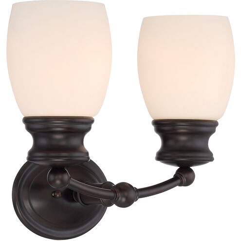 Elise 2 Light 12.25 inch English Bronze Bathroom Vanity Light Wall Light, Essentials