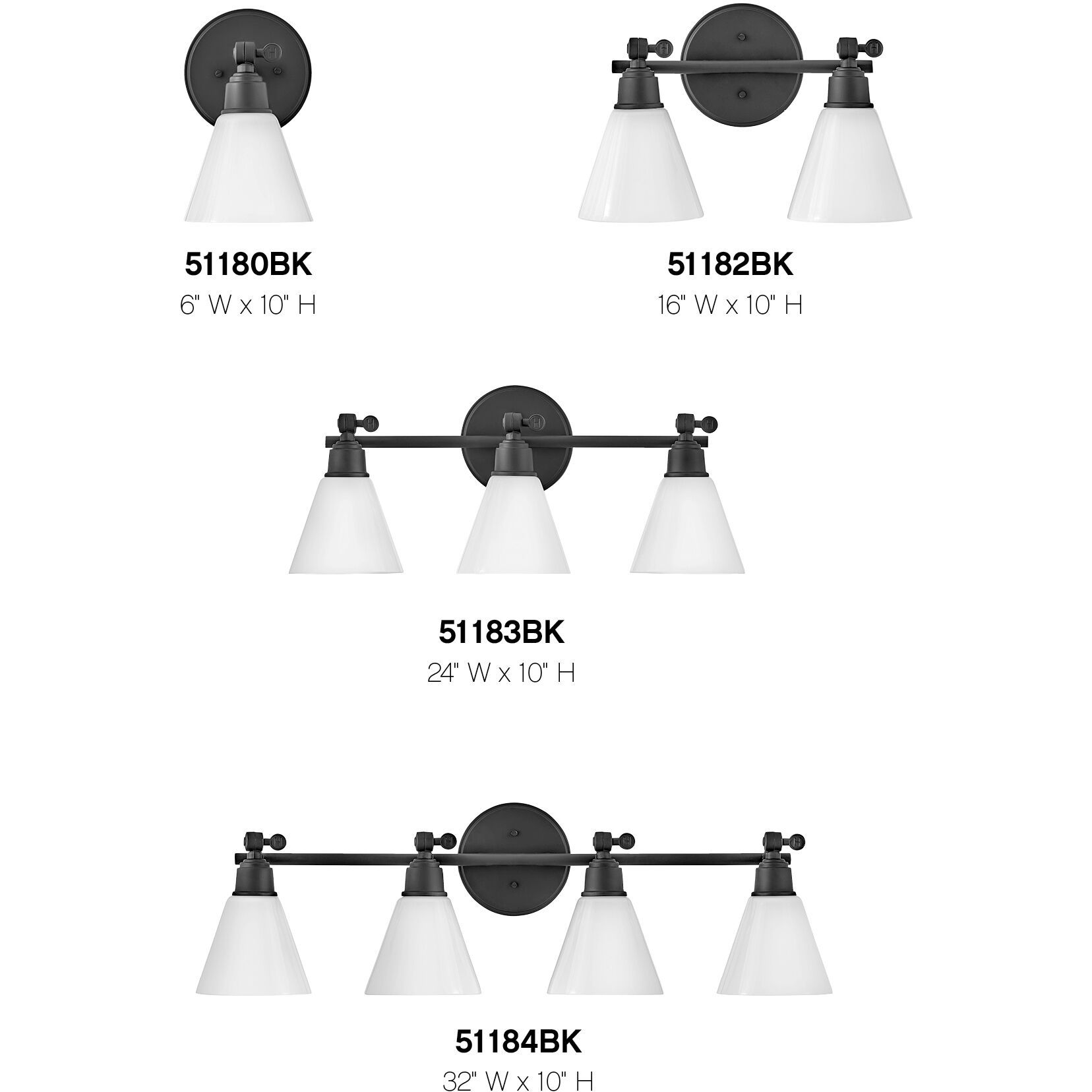 Arti 4 Light 32 inch Black Vanity Light Wall Light