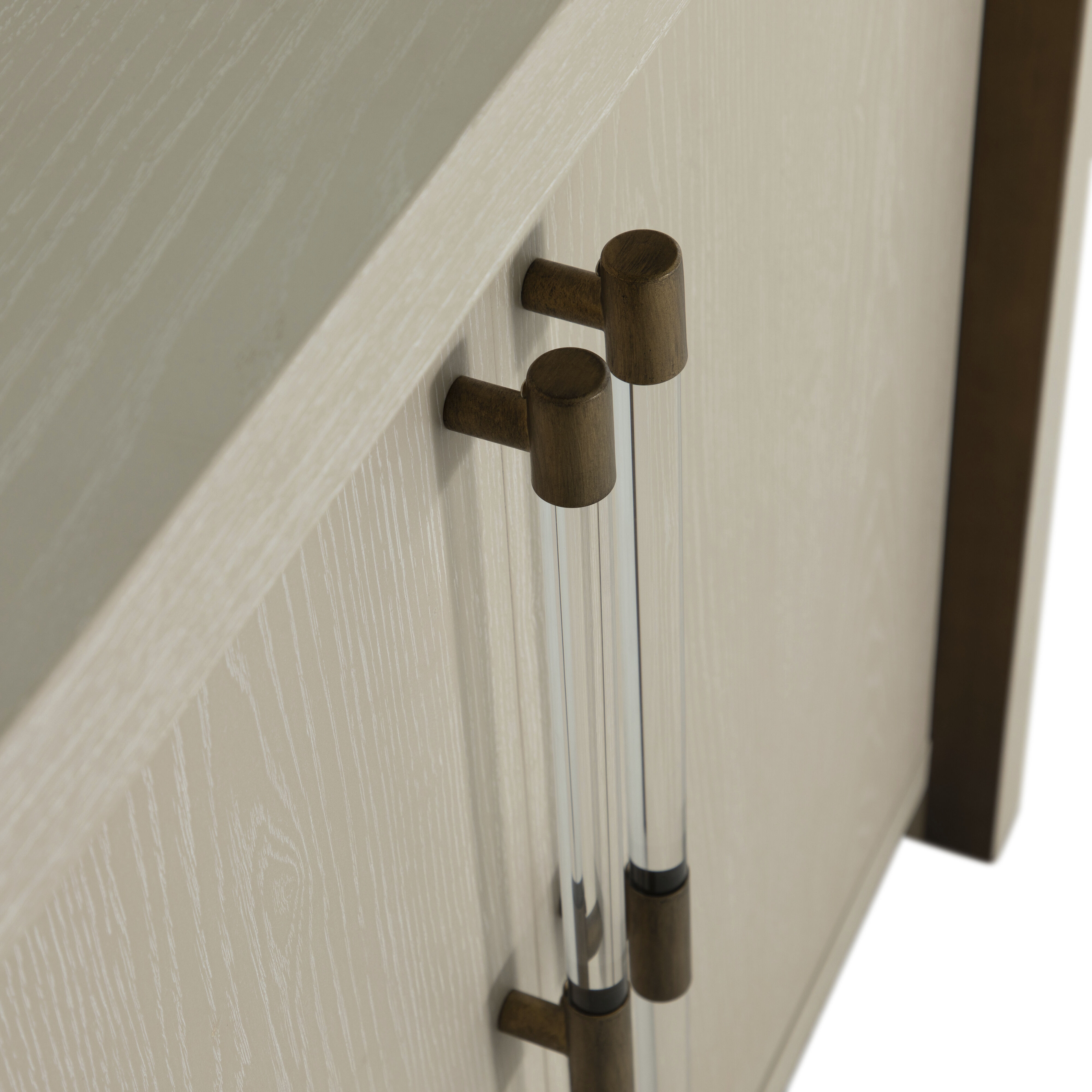 Winford Cerused White / Stained Gold Cabinet