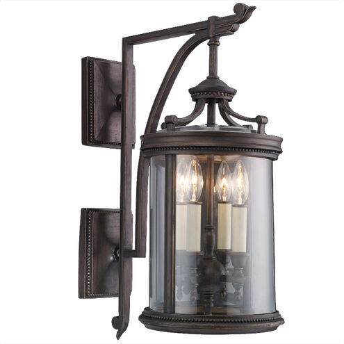 Louvre 4 Light 25 inch Bronze Outdoor Wall Mount 