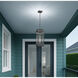 Ridgeway 1 Light 6.75 inch Matte Black Outdoor Pendant in Seedy Glass