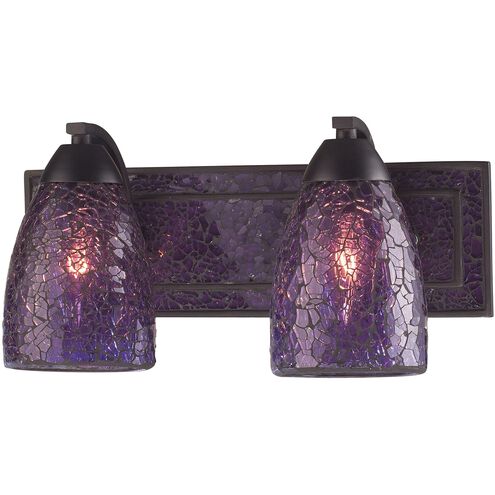 Elegant Bath 2 Light 14 inch Rust Vanity Light Wall Light