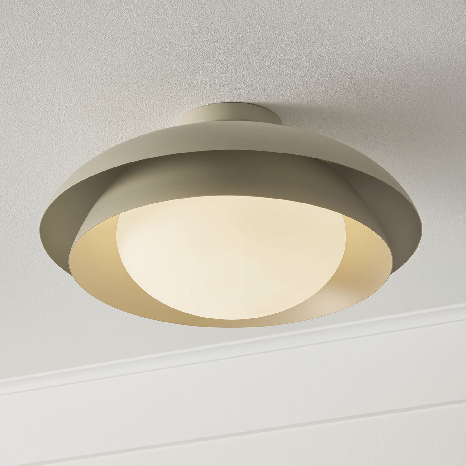 Jensen 1 Light 17.75 inch Taupe Semi-Flush Mount Ceiling Light