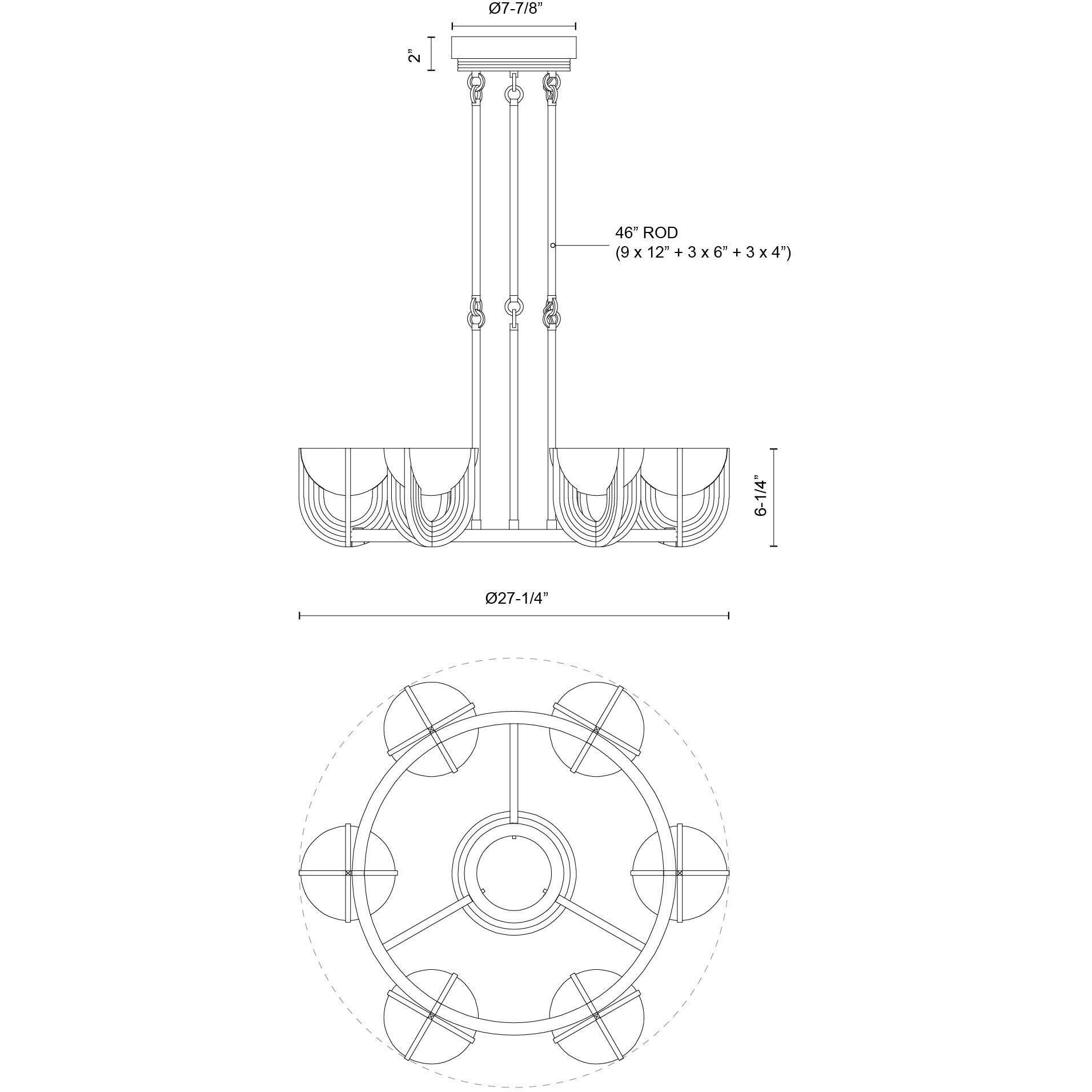 Colette LED 27.25 inch Vintage Brass/Alabaster Chandelier Ceiling Light