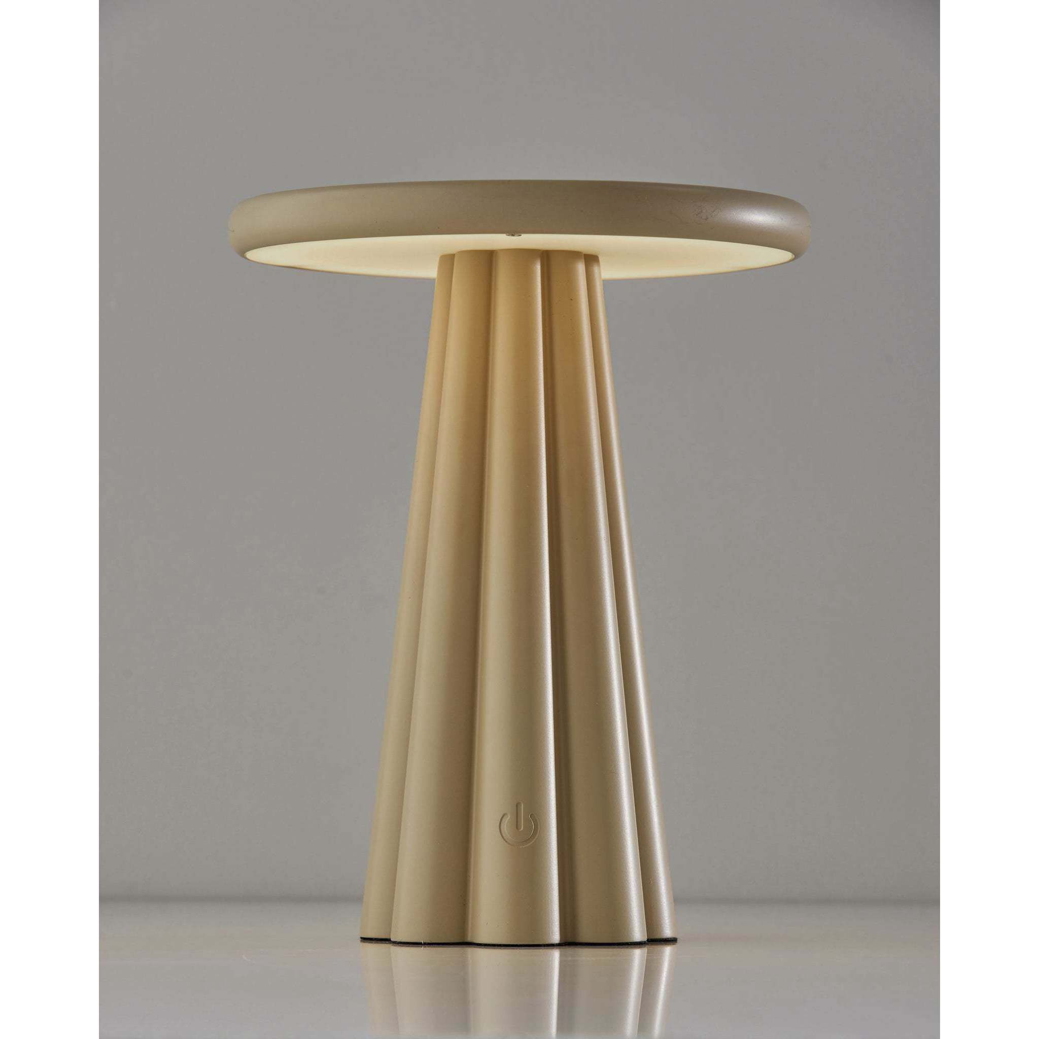 Mattie 10 inch 1.50 watt Beige LED Cordless Table Lamp Portable Light