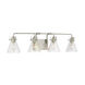 Jaden 4 Light 33.25 inch Brushed Nickel Bath Vanity Wall Sconce Wall Light