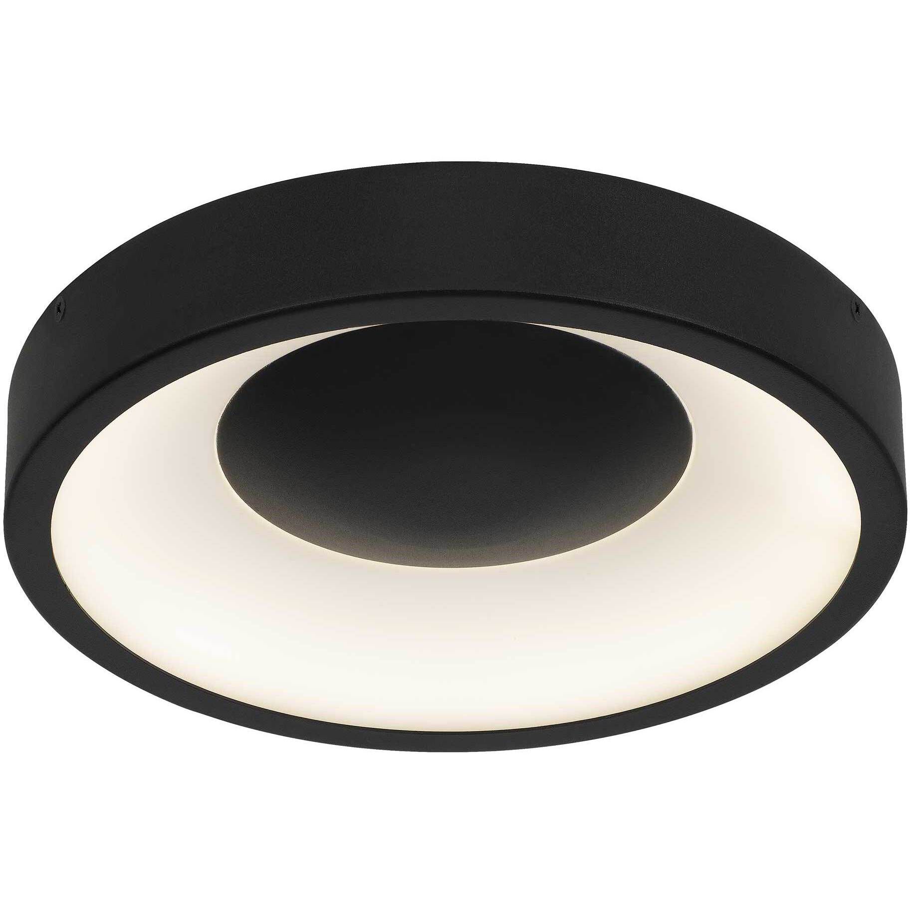 Stellar LED 11 inch Sand Black Outdoor Flush Mount