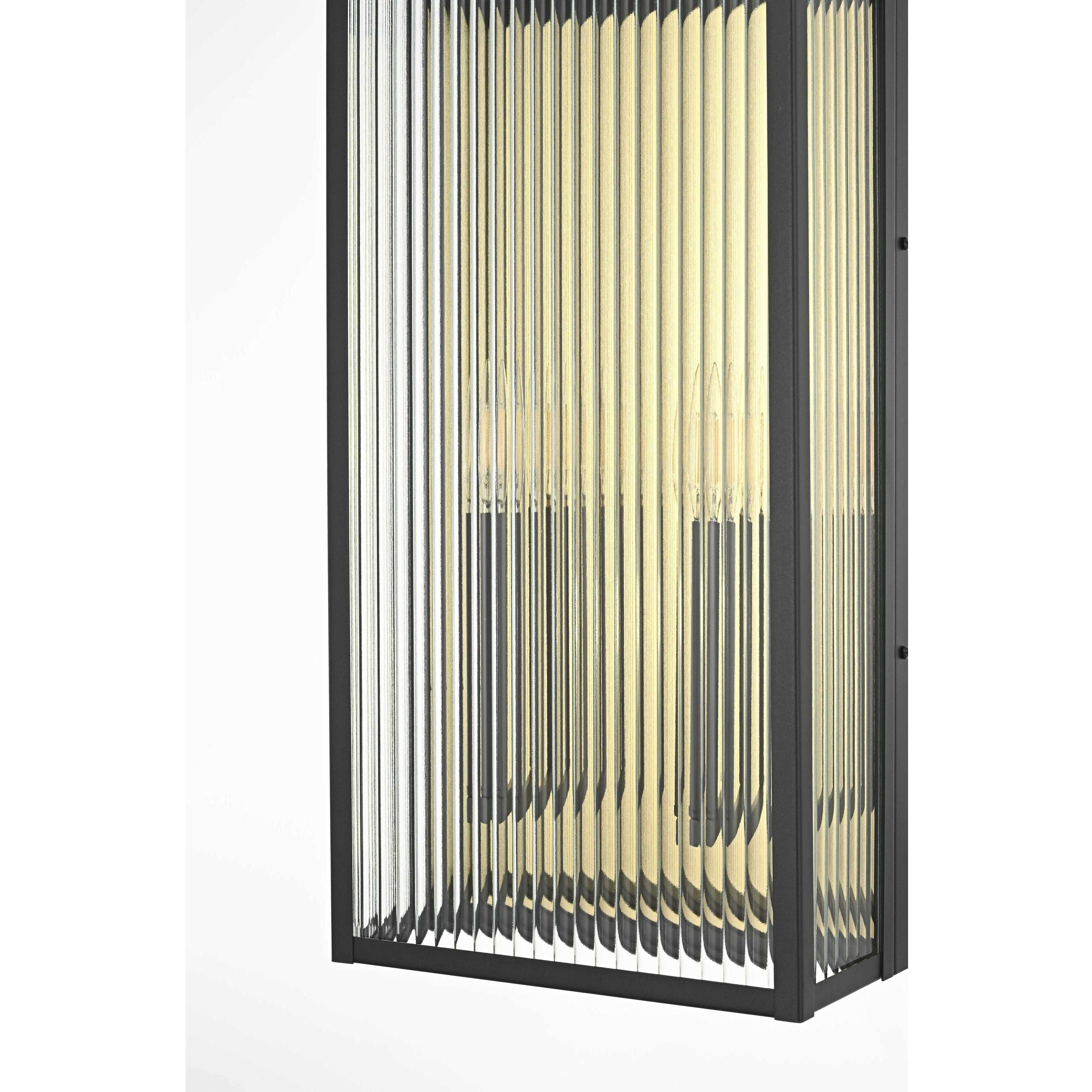 Kannon 2 Light 23 inch Black Outdoor Wall Sconce