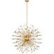 Suzanne Kasler Lys LED 41 inch Hand-Rubbed Antique Brass and Alabaster Chandelier Ceiling Light