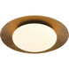 Zinola LED 24 inch Sand Coal and Halcyon Gold Flush Mount Ceiling Light