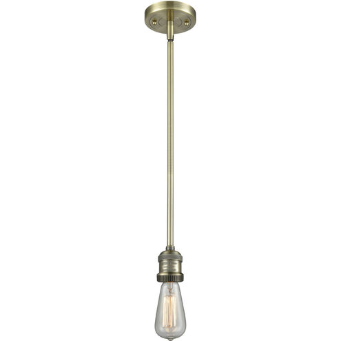 Franklin Restoration Beacon LED 8 inch Antique Brass Mini Pendant Ceiling Light in Clear, Franklin Restoration