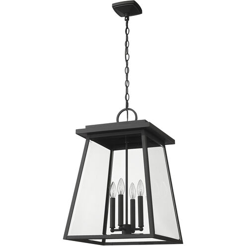 Broughton 4 Light 15.75 inch Black Outdoor Chain Mount Ceiling Fixture