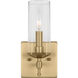 Weiss 1 Light 5 inch Satin Brass Wall Bath Fixture Wall Light