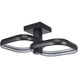 Rave LED 17 inch Matte Black Flush Mount Ceiling Light