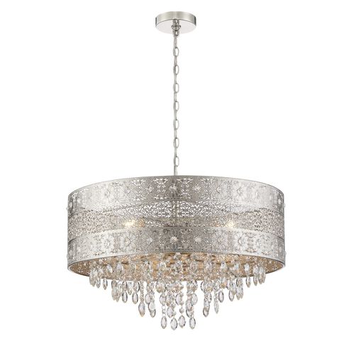 Masura 3 Light 24 inch Polished Nickel Pendant Ceiling Light