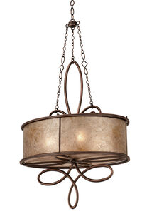 Whitfield 4 Light 27 inch Aged Silver Oval Pendant Ceiling Light in Antique Copper, Without Shade