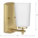 Adley 1 Light 4.5 inch Satin Brass Bath Vanity Light Wall Light