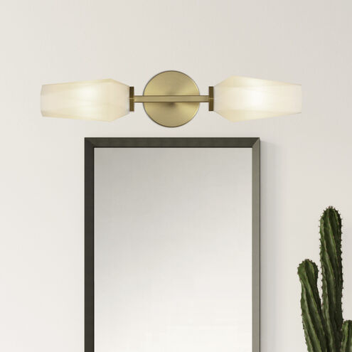 Alora Mood Krysta 2 Light 3.75 inch Brushed Gold Bath Vanity Light Wall Light