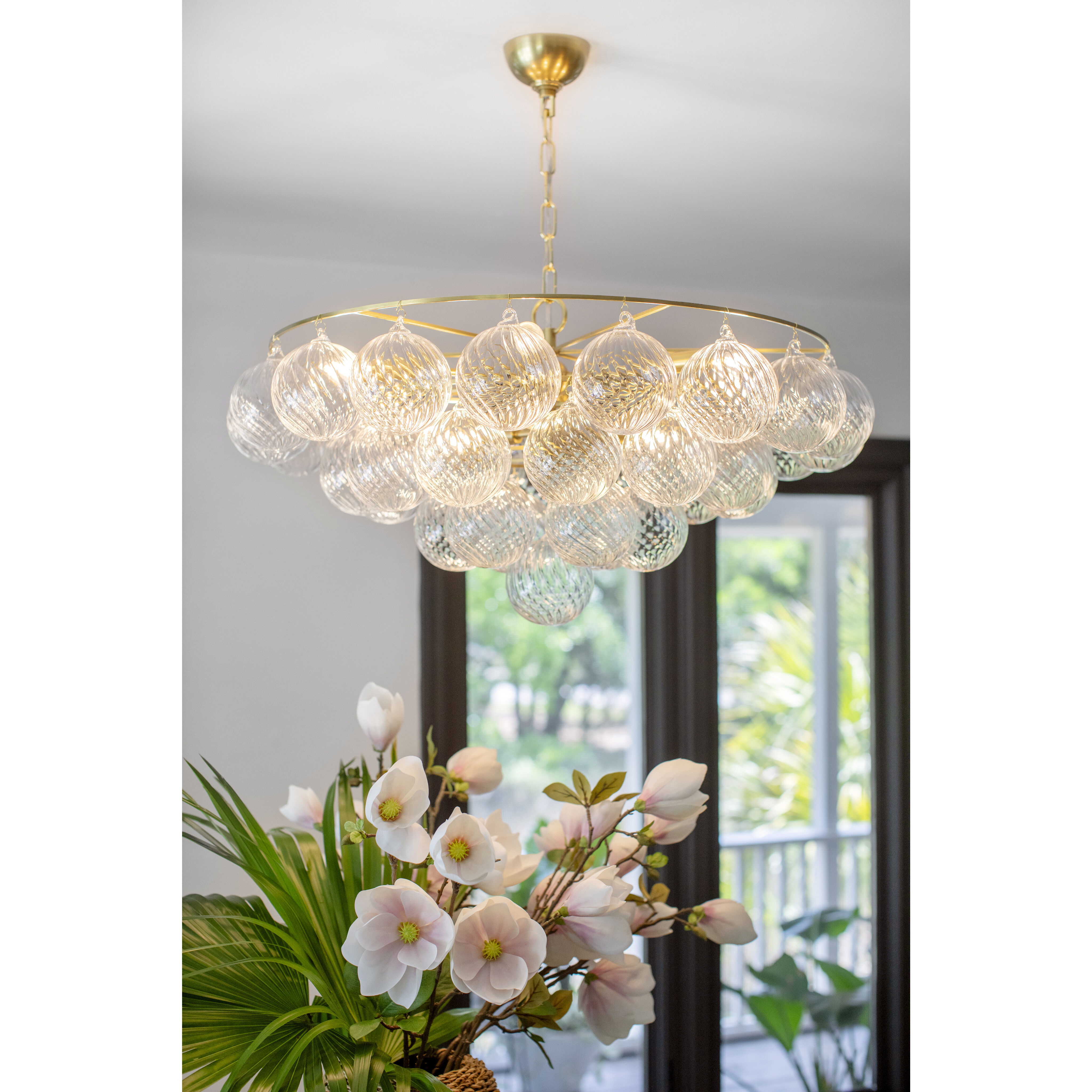 Mimi 9 Light 31.5 inch Aged Brass Chandelier Ceiling Light
