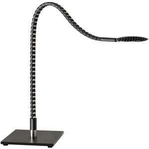 Natrix 16 inch 9.00 watt Black / Brushed Steel Desk Lamp Portable Light, ADS360