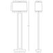 Doughnut 59.75 inch 150.00 watt Antique Silver Floor Lamp Portable Light in Smoke Gray