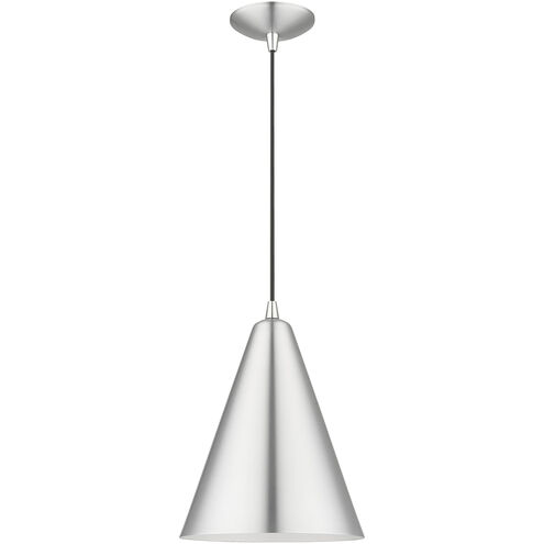 Dulce 1 Light 10 inch Brushed Aluminum with Polished Chrome Accents Pendant Ceiling Light
