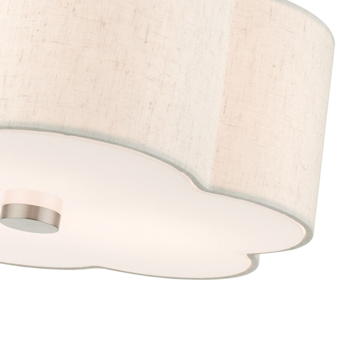 Solstice 3 Light 15 inch Brushed Nickel Semi Flush Ceiling Light