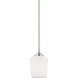 Windom 1 Light 4.25 inch Brushed Nickel Pendant Ceiling Light