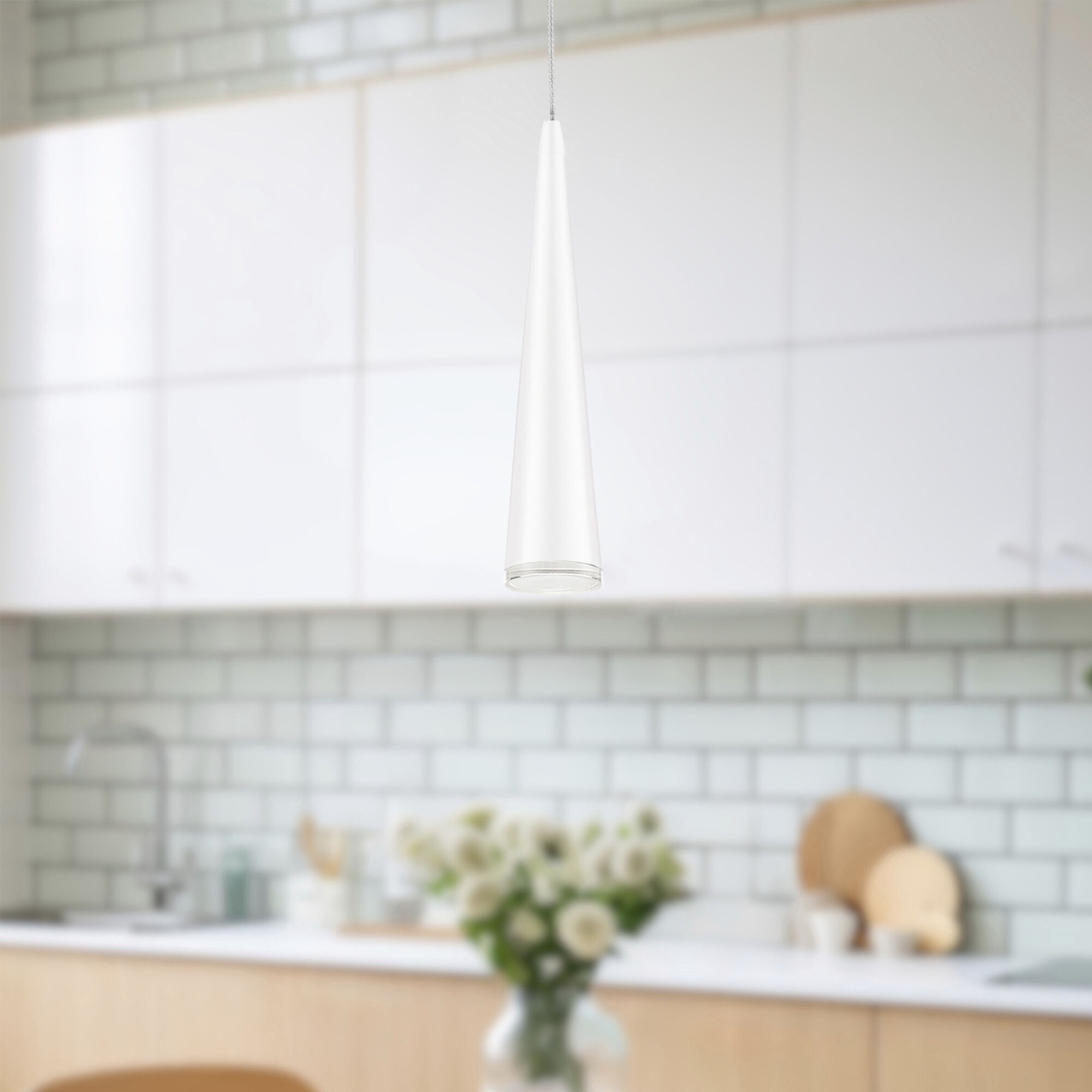 Mina Pendant Ceiling Light in White