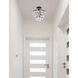 Mila 3 Light 12 inch Black Flush Mount Ceiling Light