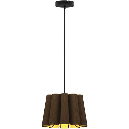 Renata 1 Light 11.8 inch Black Pendant Ceiling Light in Ebony/Ash, 12 in, WEP Collection